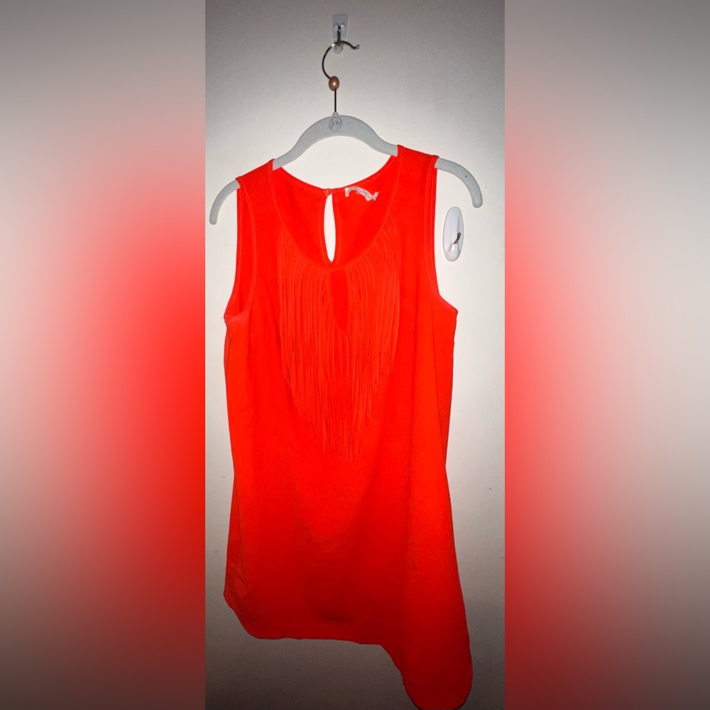 Orange fringe dress